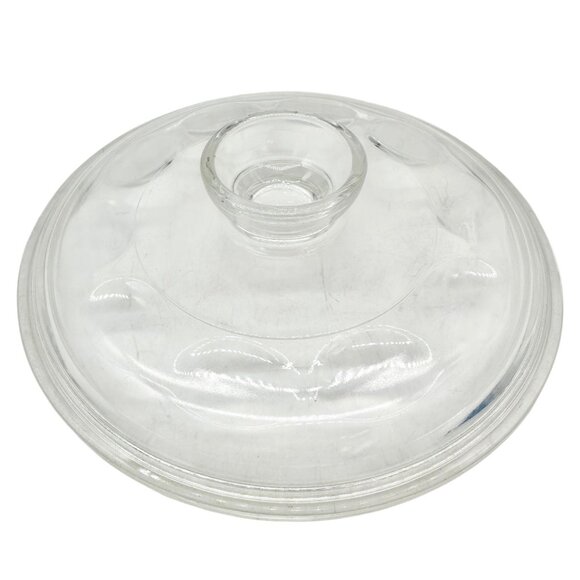 Vintage Clear Glass Bowl with Lid Embossed Floral Design Decorative Tableware - Picture 7 of 9
